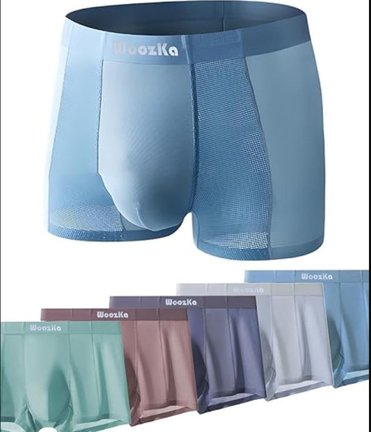 Men's Ice Silk Boxer Briefs – Cooling Comfort, Multicolor