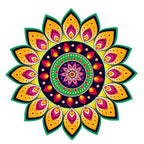 Diwali Rangoli Stickers Floral