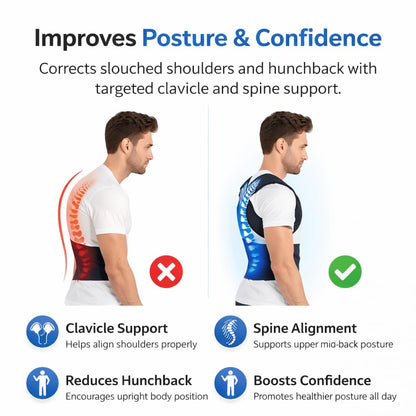 Posture Corrector – Adjustable Back Support Belt