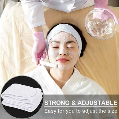 Adjustable Towel Hair Bands with Magic Tape – Pack of 2