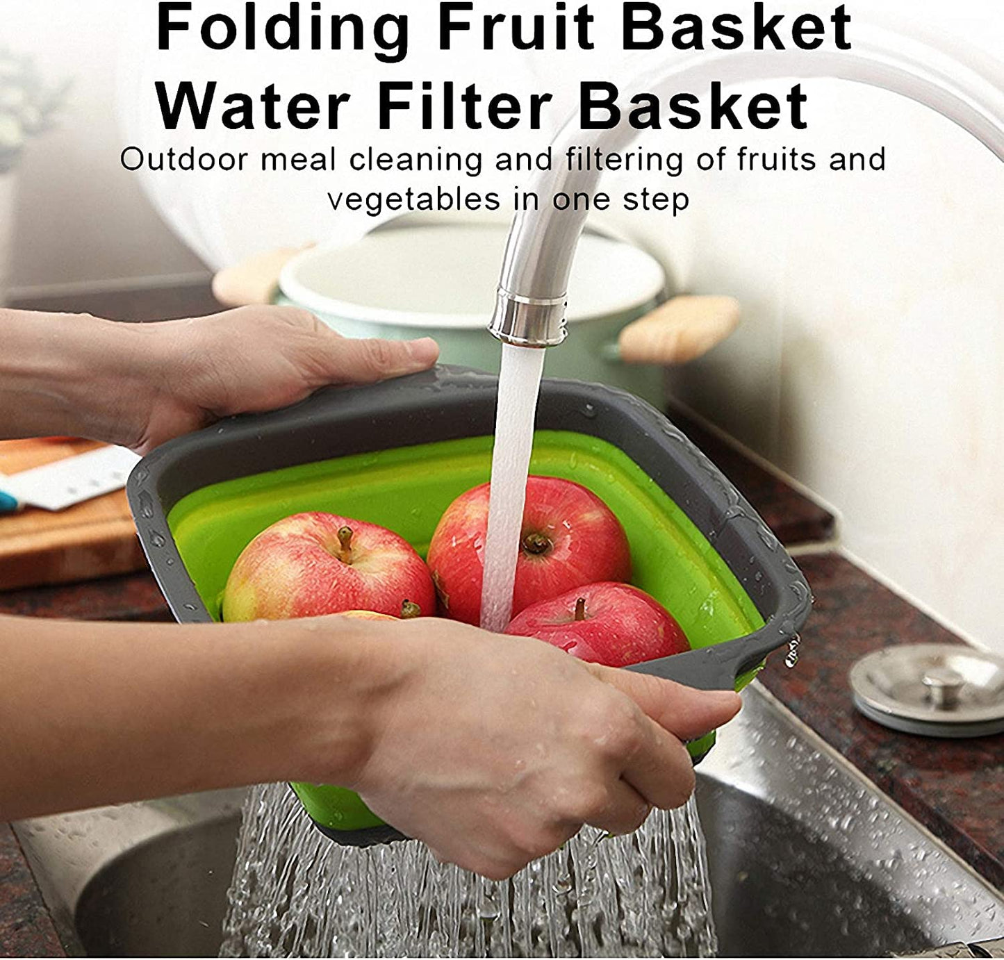 Foldable Silicone Kitchen Filter Basket – BPA Free