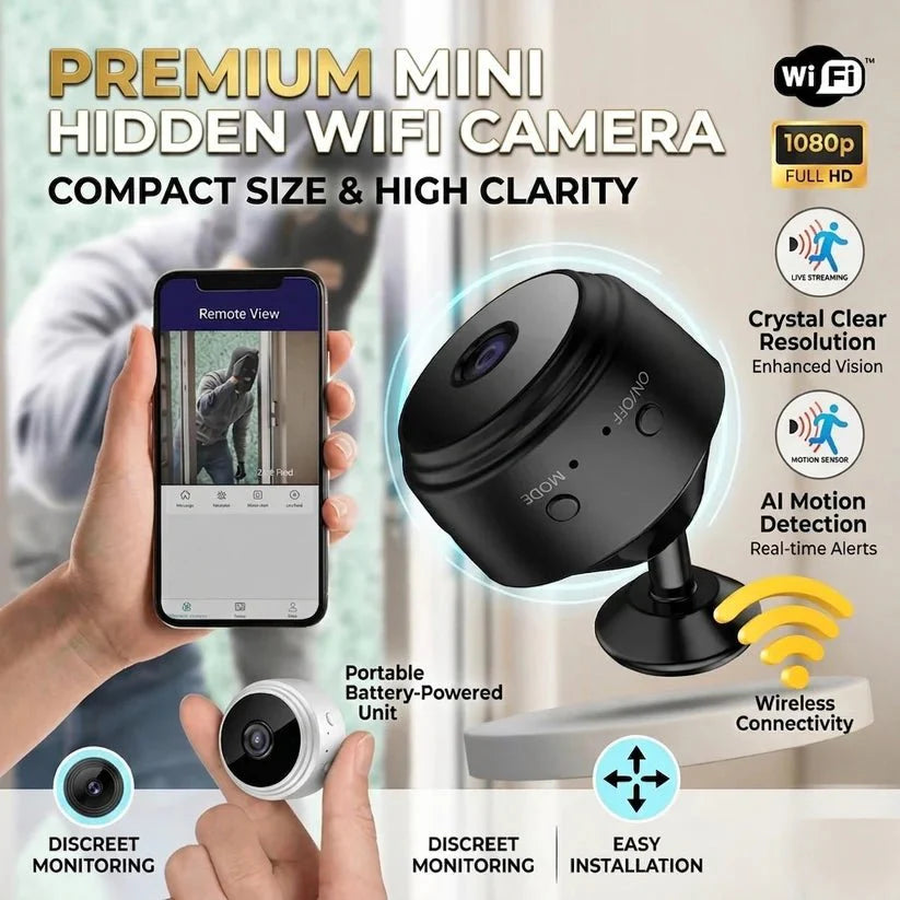 HD Wi-Fi CCTV Camera – Rechargeable, Night Vision
